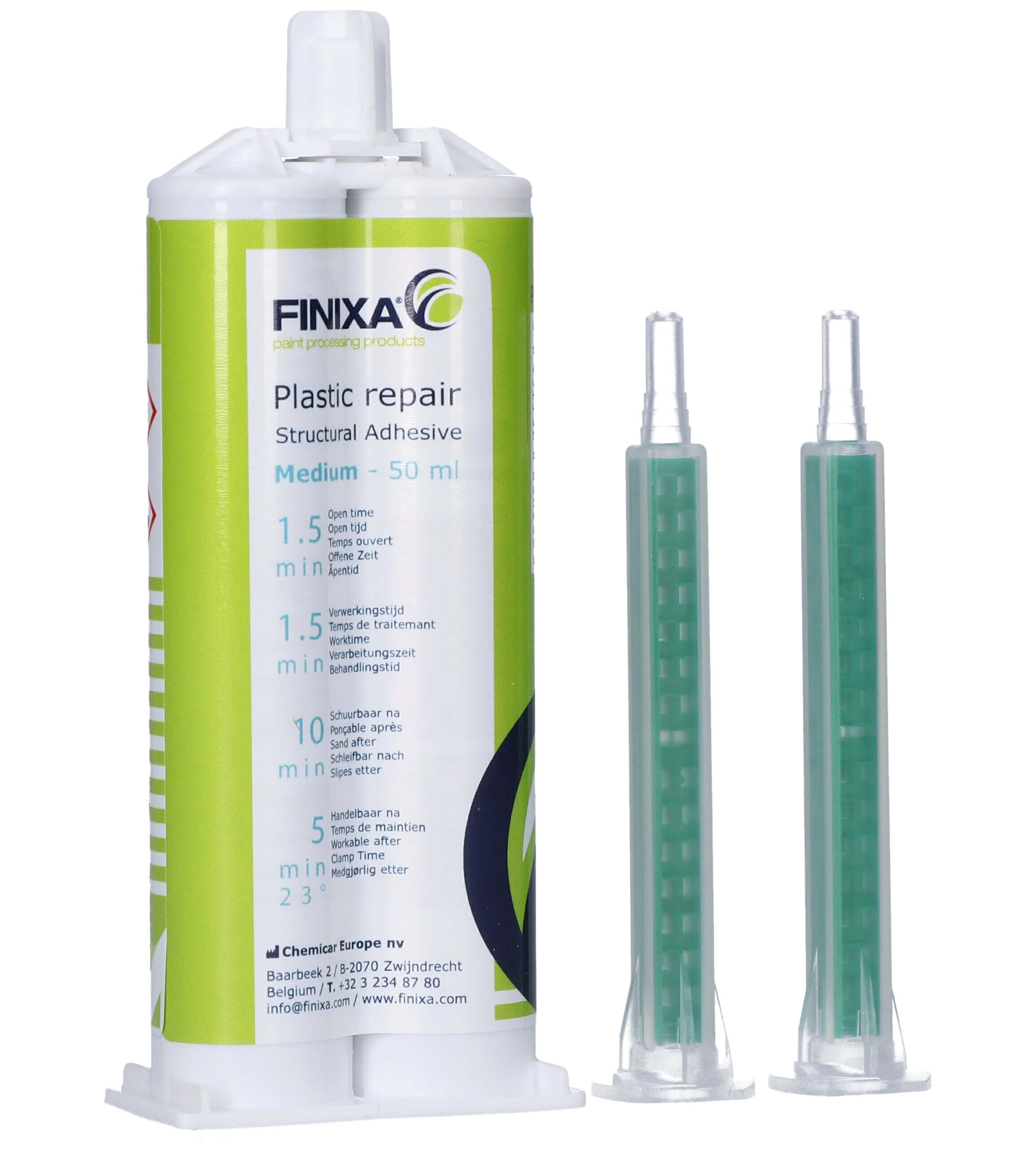 Finixa® Plastic Repair 'Medium' (1.5 minutes) Black 50ml Linkup Online