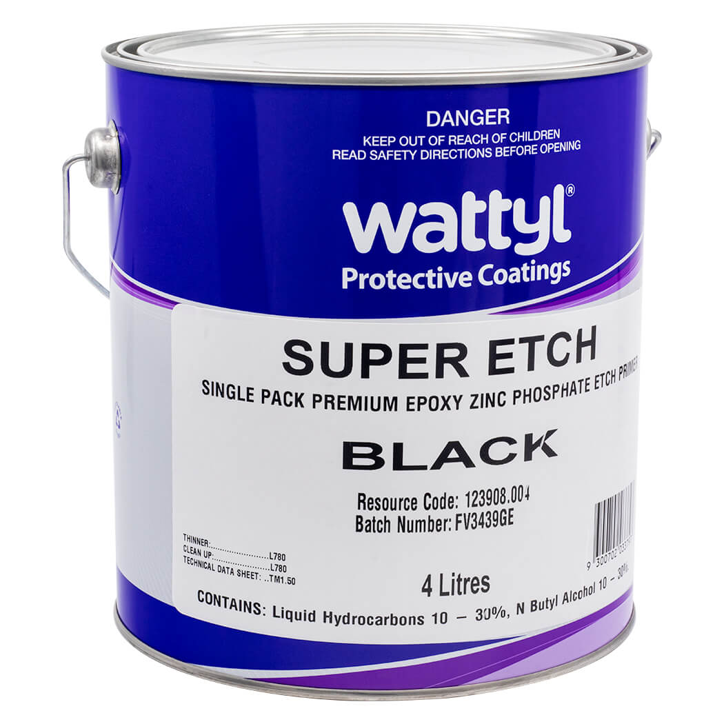 Wattyl® Industrial Super Etch® Primer Black 4L Linkup Online