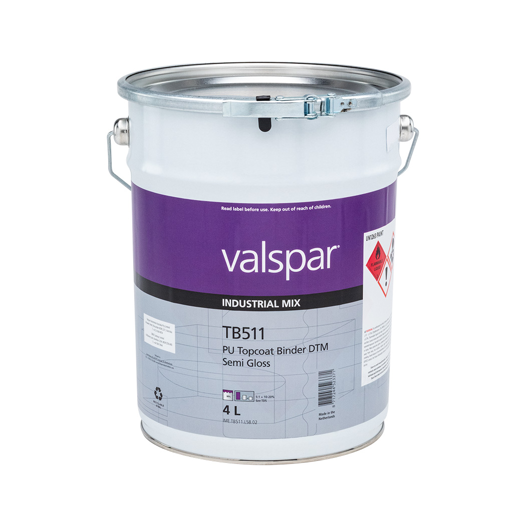 Valspar (VIM) TB511 PU Topcoat Binder DTM Semi Gloss 4L Linkup Online