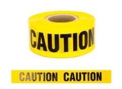 Esko® PE Warning Tape 75mm x 250M x 90µm: Caution - Roll