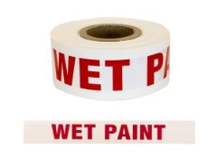 Esko® PE Warning Tape 75mm x 250M x 90µm: Wet Paint - Roll