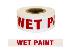 Esko® PE Warning Tape 75mm x 250M x 90µm: Wet Paint - Roll