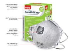 Esko® BreatheEasy™ P2 Valved Mask with Carbon Filter - Bx 12