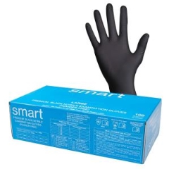 Smart Premium Black Nitrile Gloves: Large - Box of 100