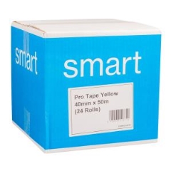 Smart Pro Tape Yellow: 40mm x 50M - Box of 24 Rolls