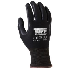 TUFF Black Grip Glove: Size 9/Large - Pair