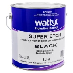 Wattyl® Industrial Super Etch® Primer: Black - 4L