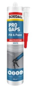 Soudal Pro Gaps Fill & Paint: White - 300ml